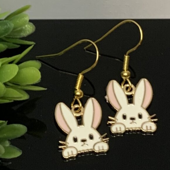 Bunny Earring, Easter Bunny, Easter Basket Gift, Gift, Rabbit, Easter Earring - Picture 1 of 4